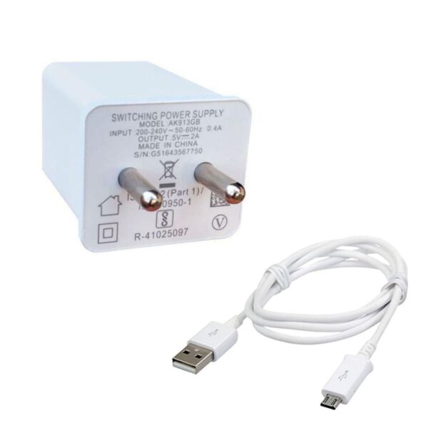 OPPO AK913GB Original Fast Charger With USB Type-A Cable 2 A Mobile Charger (White) - Image 1