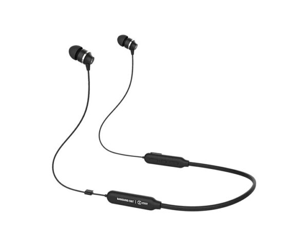 Samsung ITFIT A08B, Bluetooth Earphone with Flexible Neckband and handsfree Mic, playback up to 6 Hours (In-Ear, Black) - Image 1