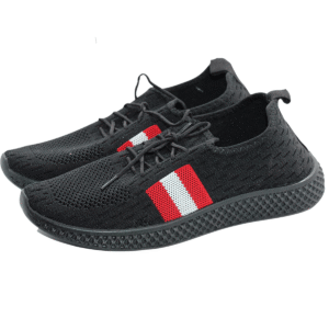 Buy Boerfu Red & Black Shoes for Walking Running Gym Training Party Daily Footwear - Image 3