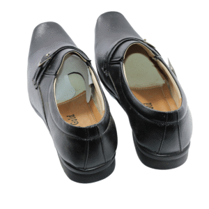 Buy Branded Formal Shoes for Men for Semi-Formal Leather Footwear - Black (Look & Gold) - Image 2