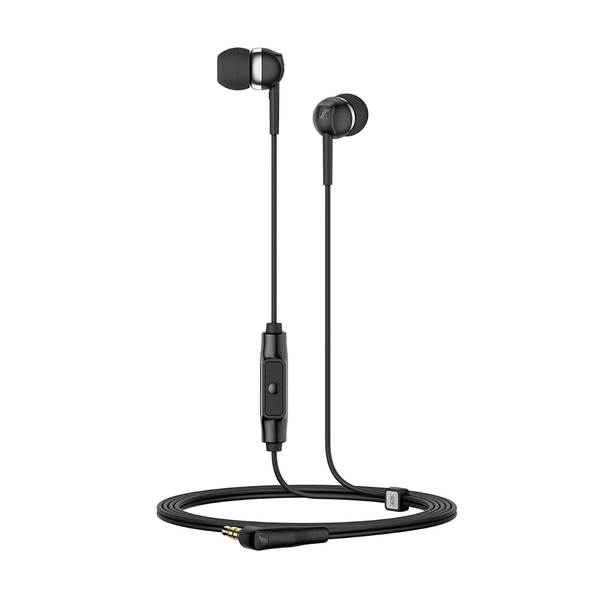 Sennheiser CX 80S Earphones Wired Headset with Mic (Black, In-Ear)